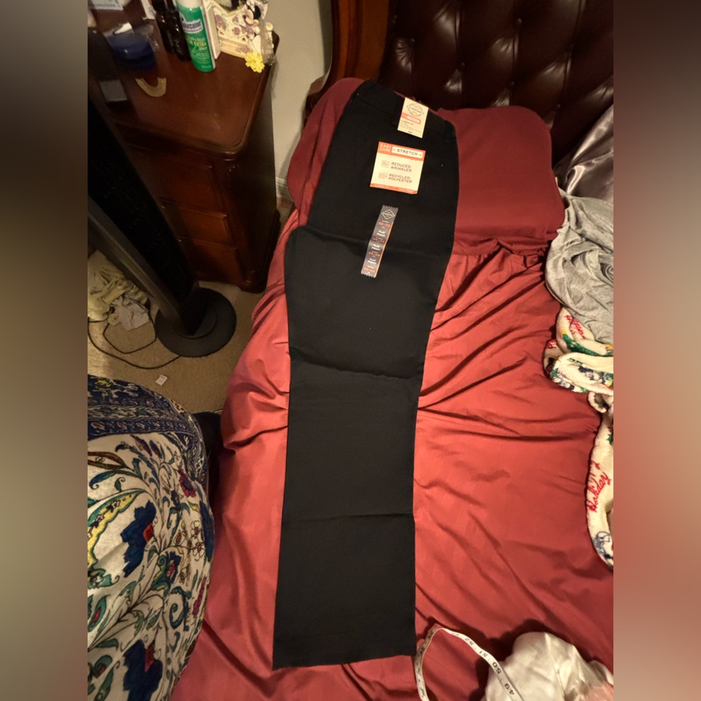 St. John's Bay black classic fit easy care stretch dress slacks